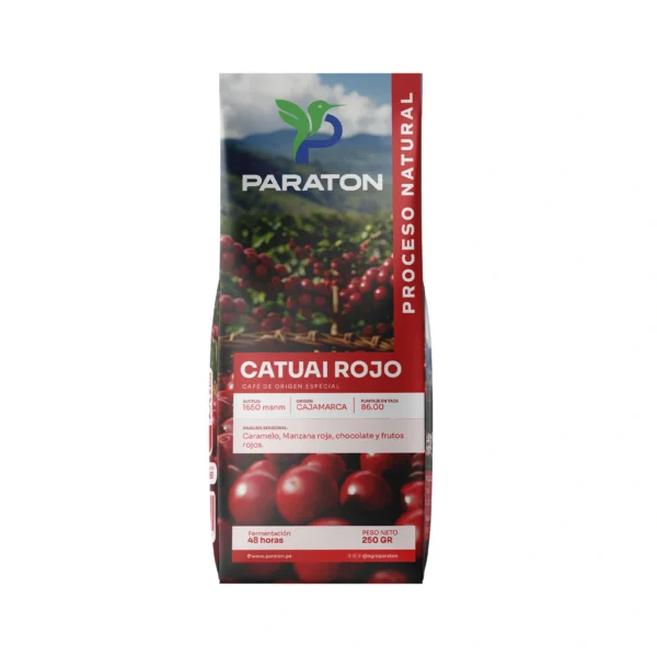 Café Paraton variedad Catuai de Especialidad – Proceso natural, tostado Artesanal (250 g)