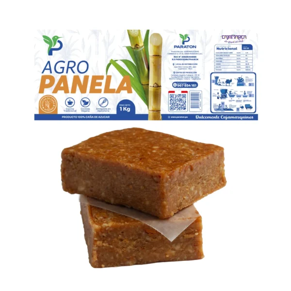 PANELA EN BARRA SOLIDA 100% NATURAL - Endulzante Artesanal de Caña de Azúcar Cajamarquino (1KG)